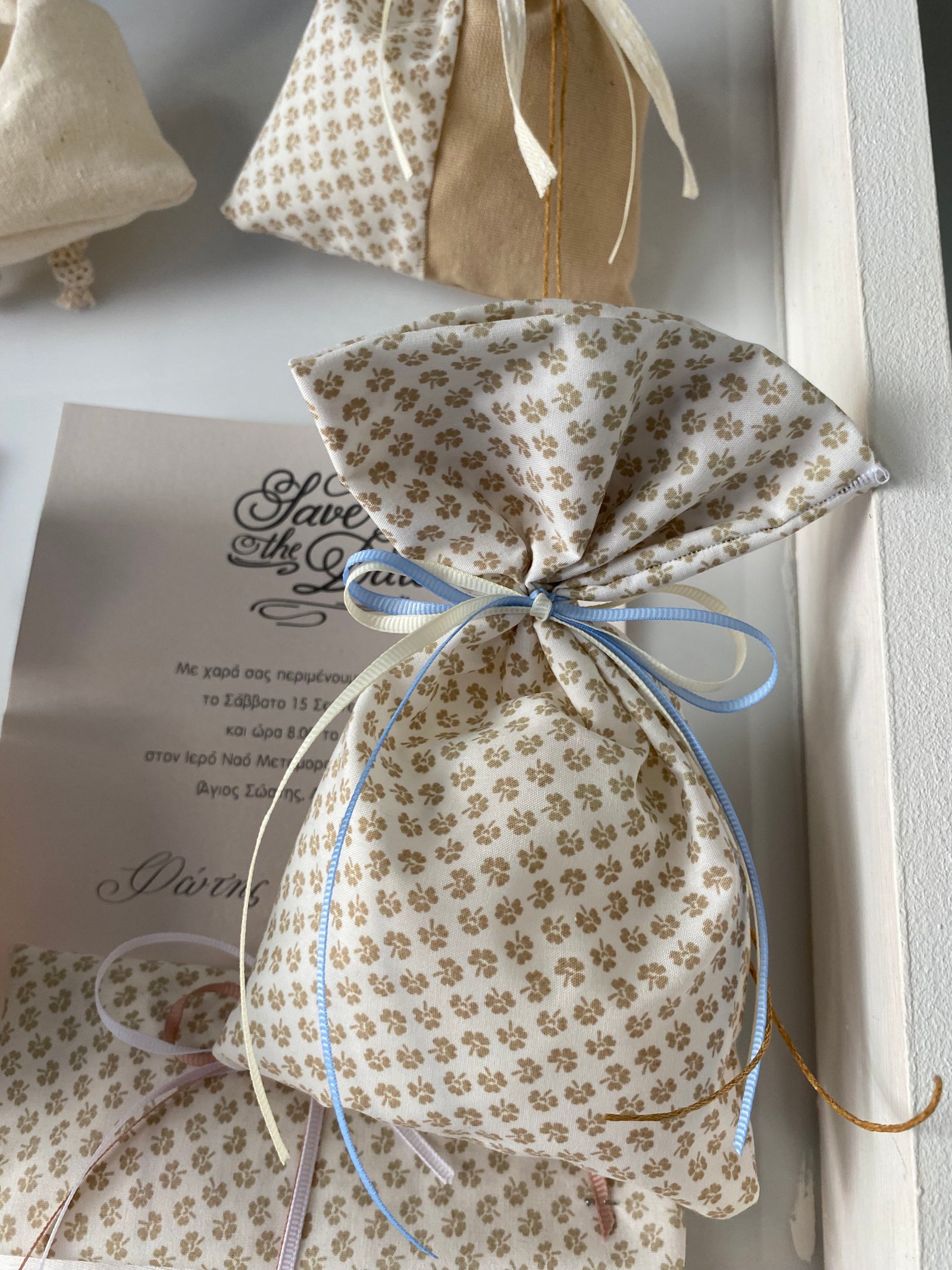 Wedding favors in a basket